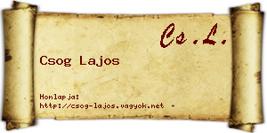 Csog Lajos névjegykártya