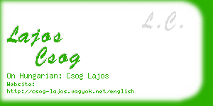 lajos csog business card